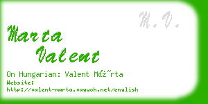 marta valent business card